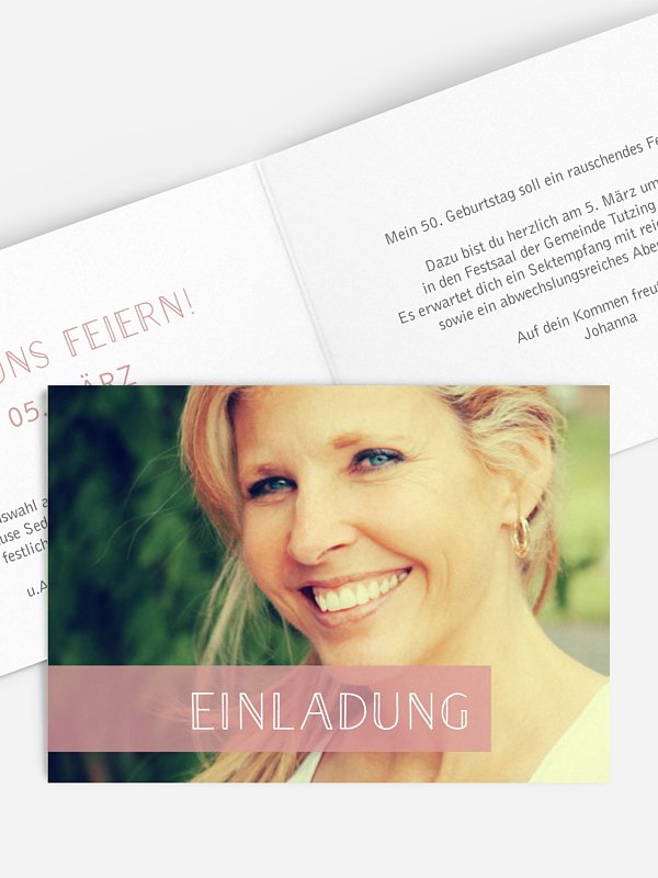 Einladung 50. Geburtstag Bildreich
