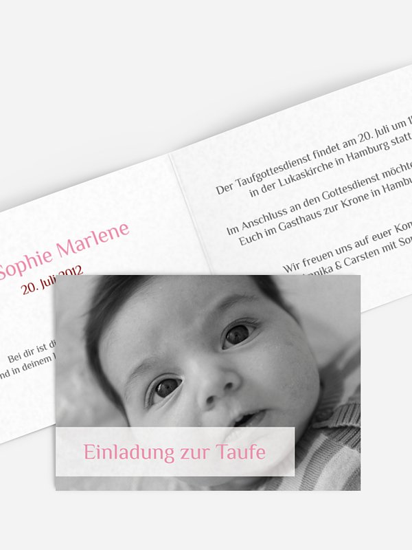 Taufeinladung Bildreich
