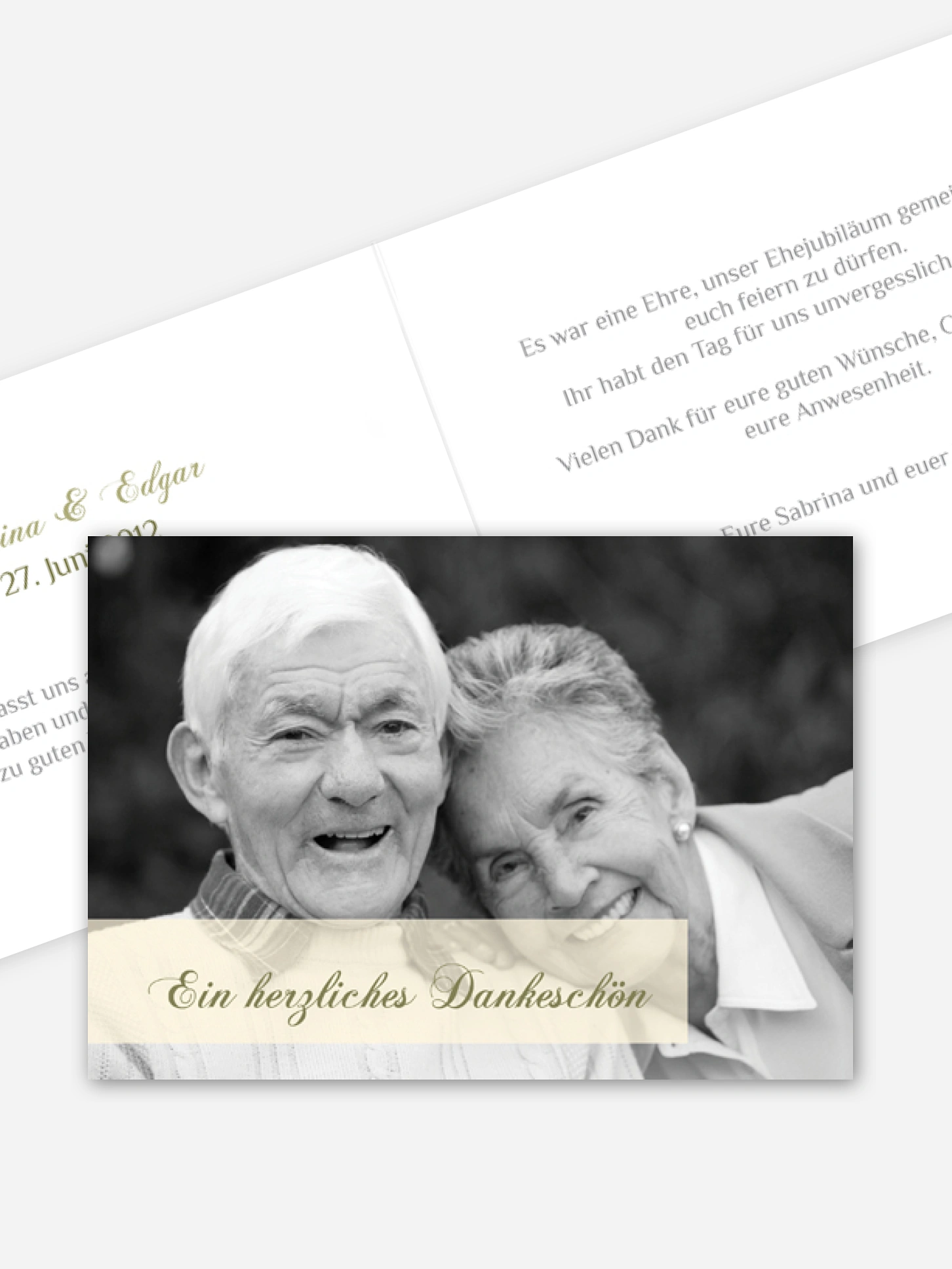 Danksagung zur Goldenen Hochzeit Bildreich