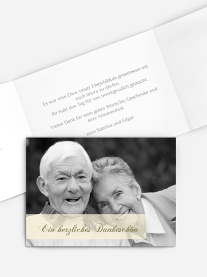 Danksagung zur Goldenen Hochzeit Bildreich