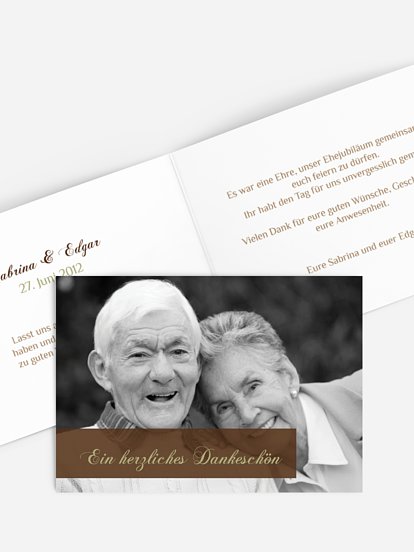 Danksagung zur Goldenen Hochzeit Bildreich