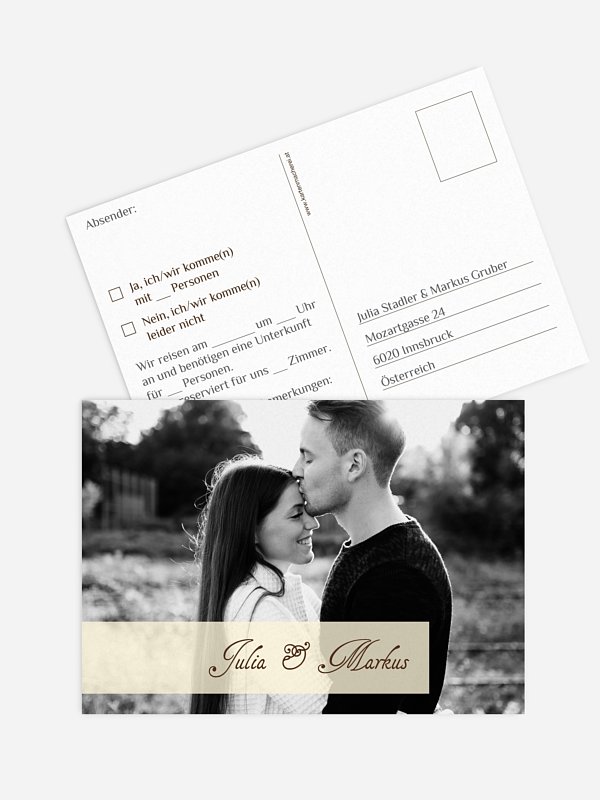 Antwortkarte Hochzeit Bildreich