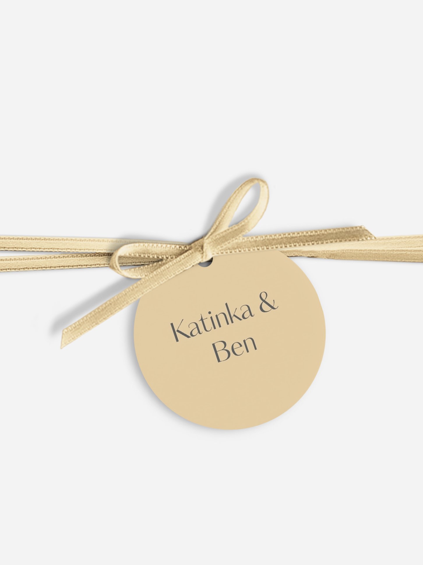 Anhänger mit Band zur Hochzeit Bildreich