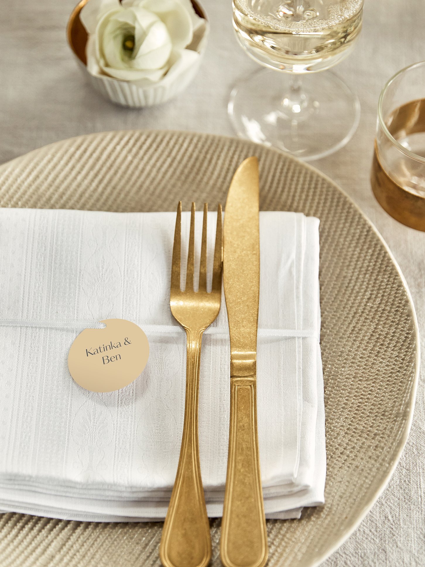 Anhänger mit Band zur Hochzeit Bildreich