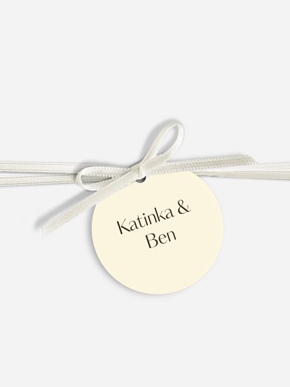 Anhänger mit Band zur Hochzeit Bildreich