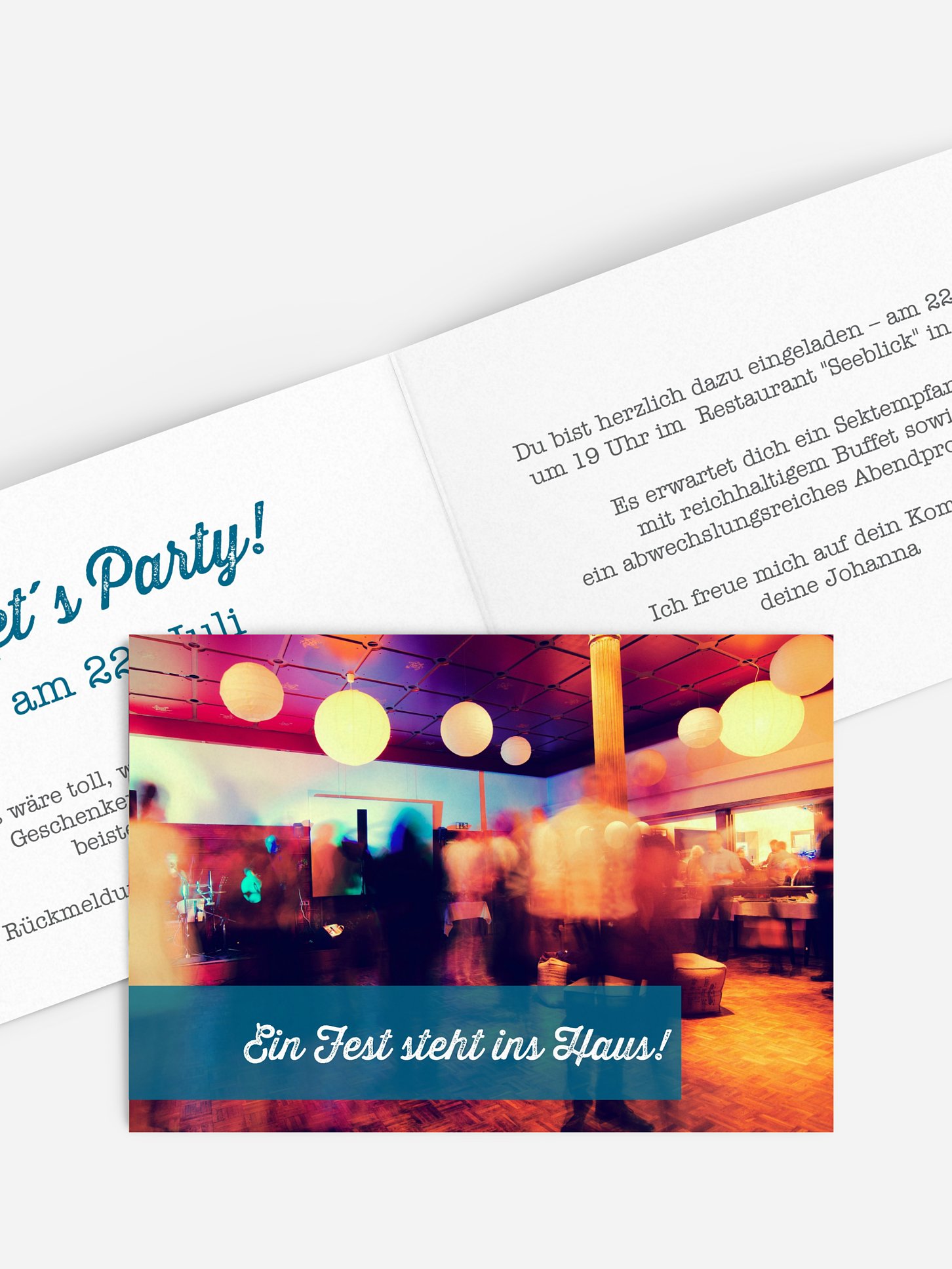 Partyeinladung Bildreich