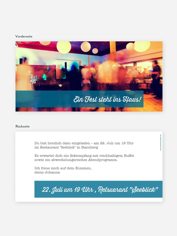 Partyeinladung Bildreich