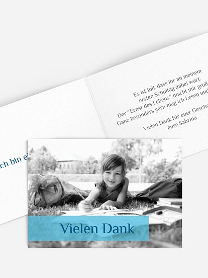 Danksagung Einschulung Bildreich