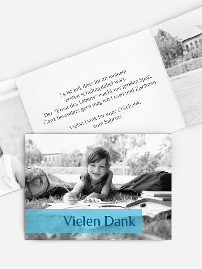 Danksagung Einschulung Bildreich