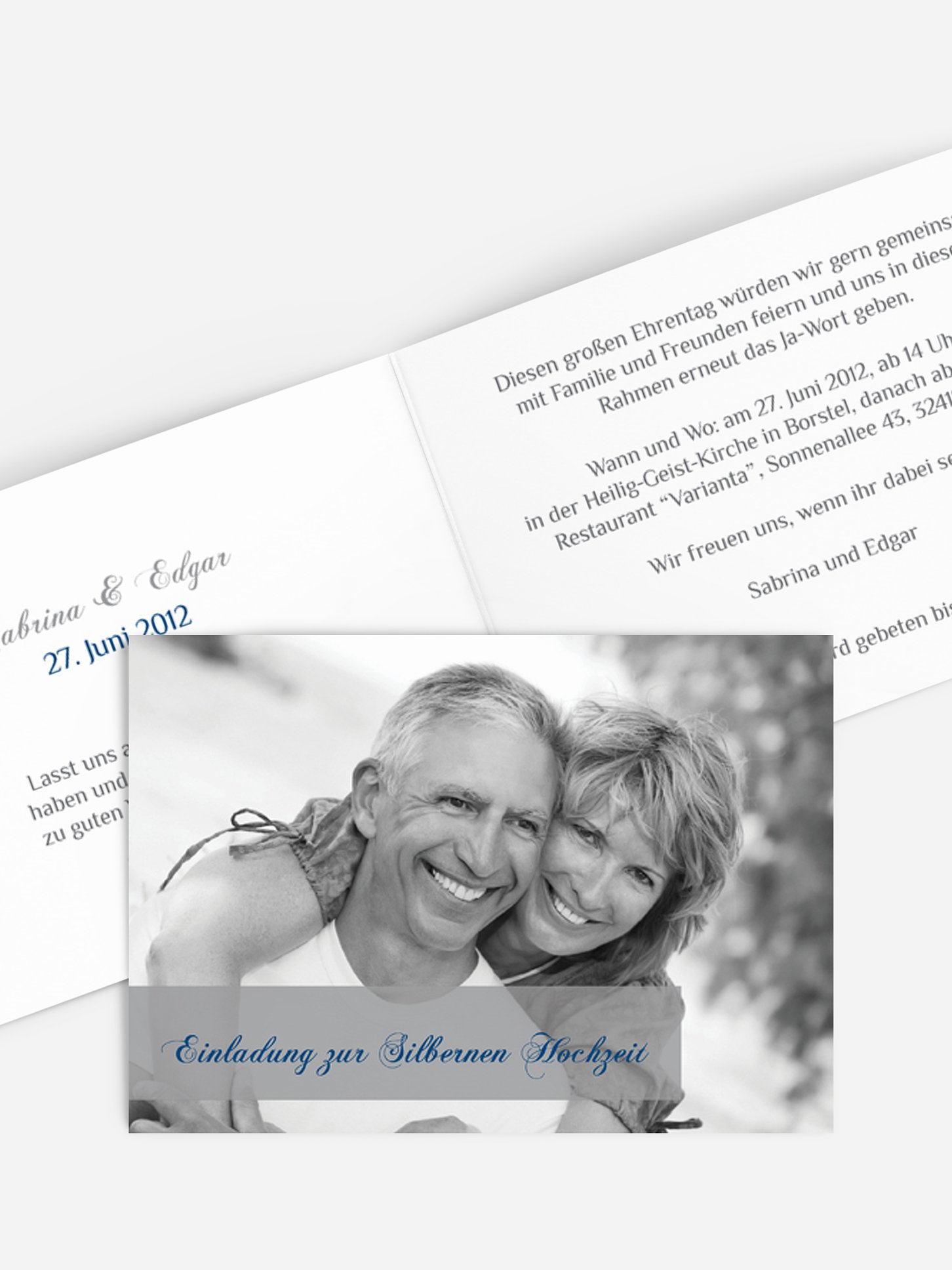 Einladung zur Silberhochzeit Bildreich
