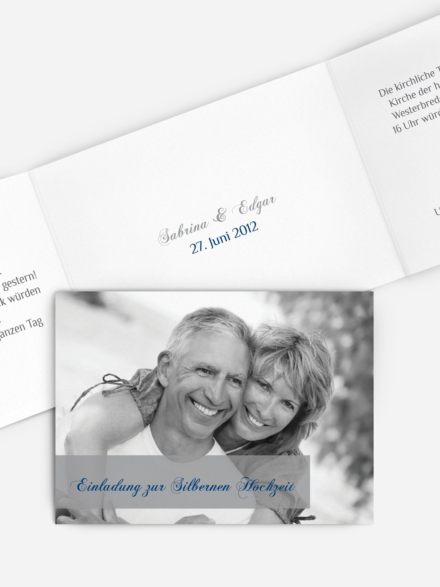 Einladung zur Silberhochzeit Bildreich