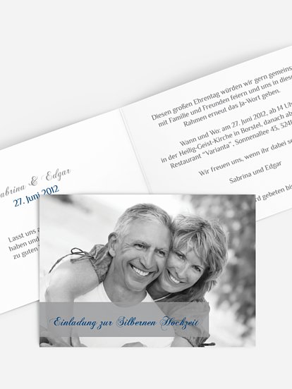 Einladung zur Silberhochzeit Bildreich
