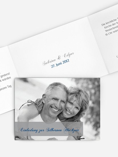 Einladung zur Silberhochzeit Bildreich