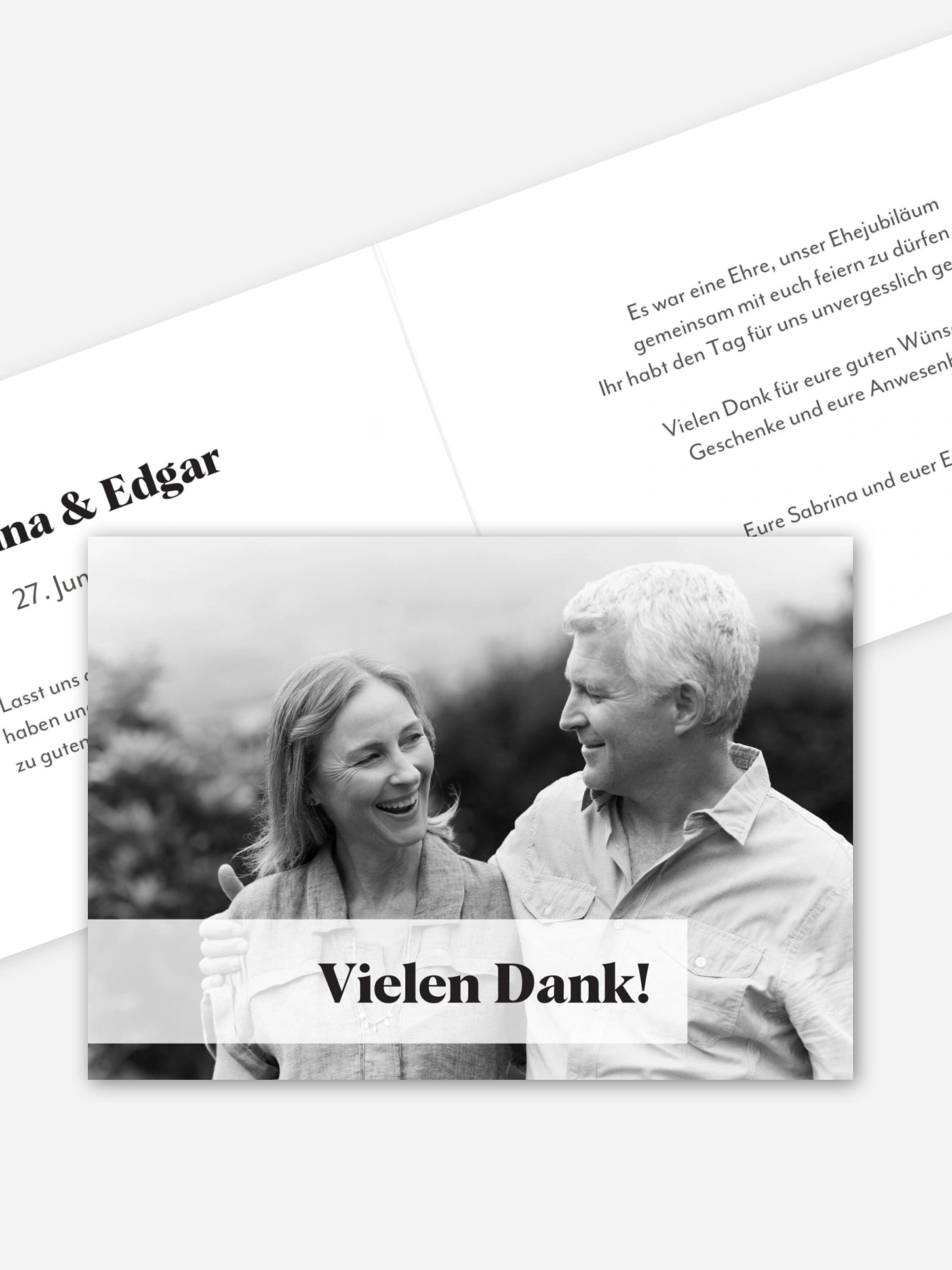 Danksagung zur Silberhochzeit Bildreich