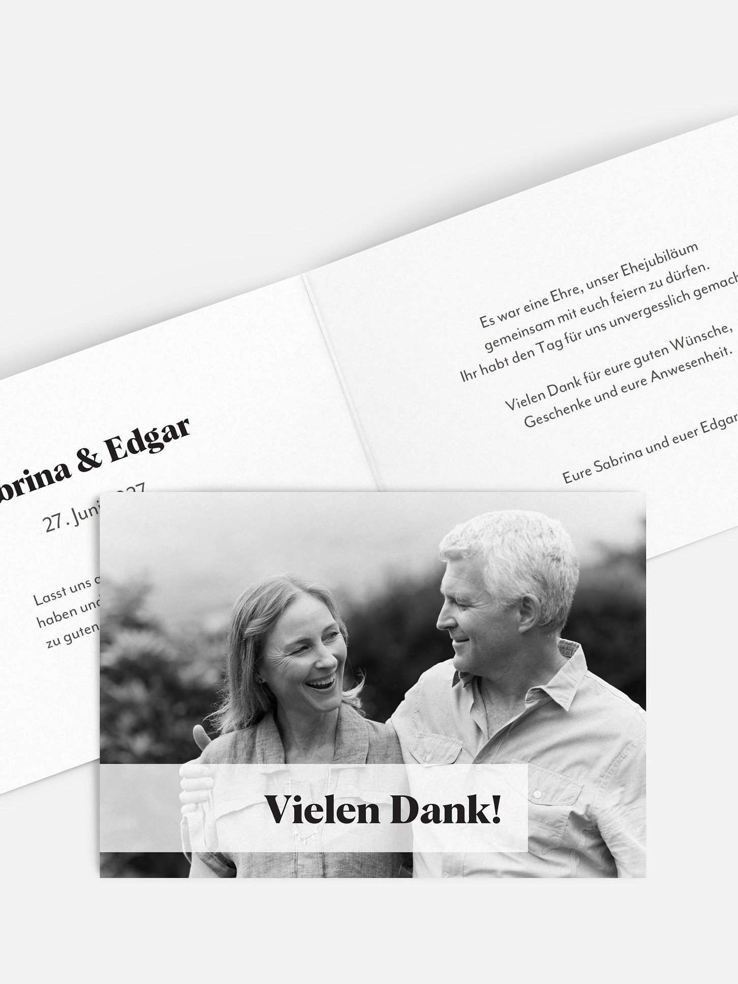 Danksagung zur Silberhochzeit Bildreich