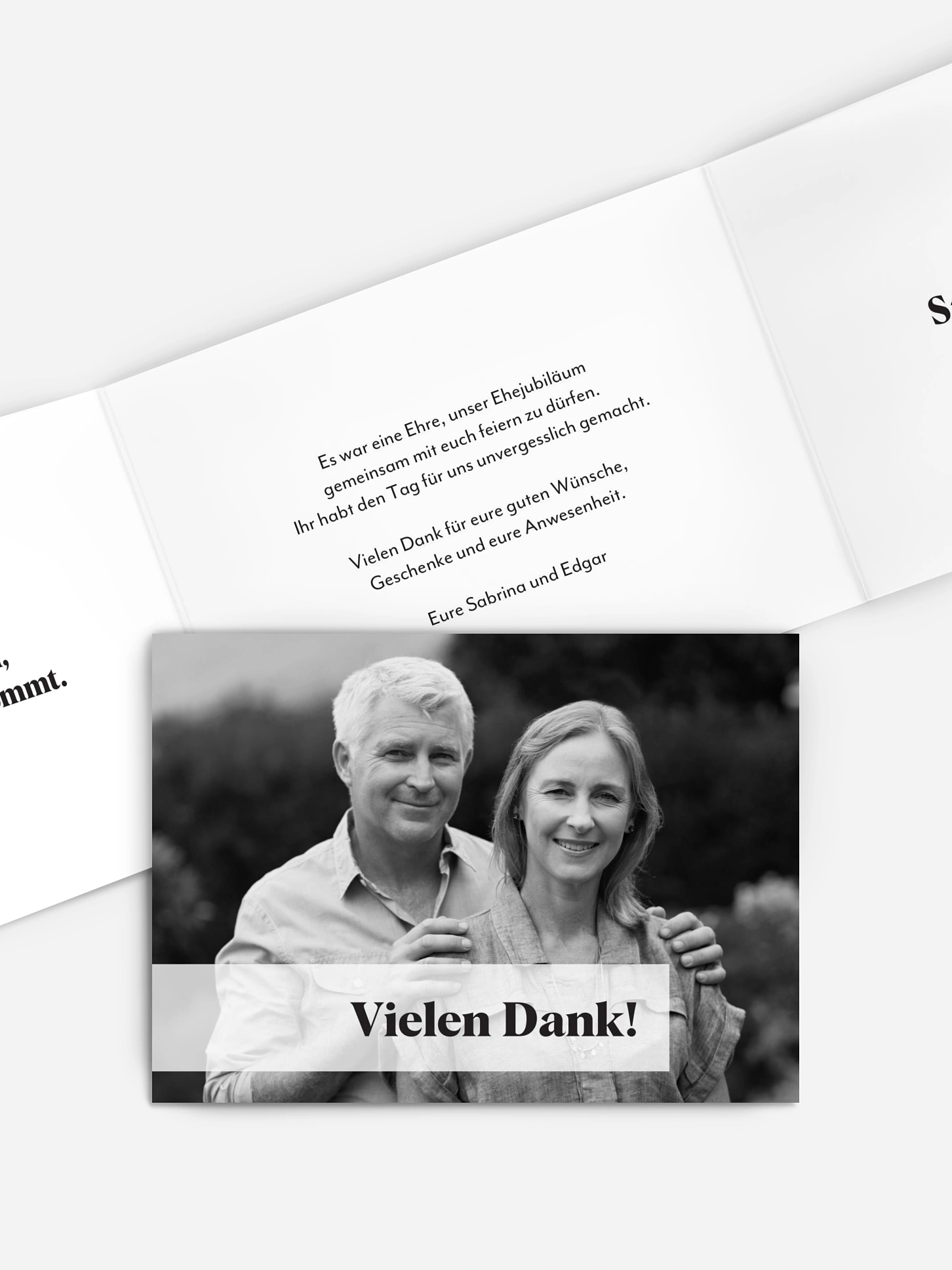 Danksagung zur Silberhochzeit Bildreich