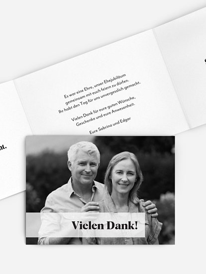 Danksagung zur Silberhochzeit Bildreich