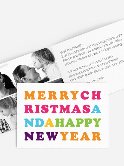 Weihnachtskarte Merry XMAS