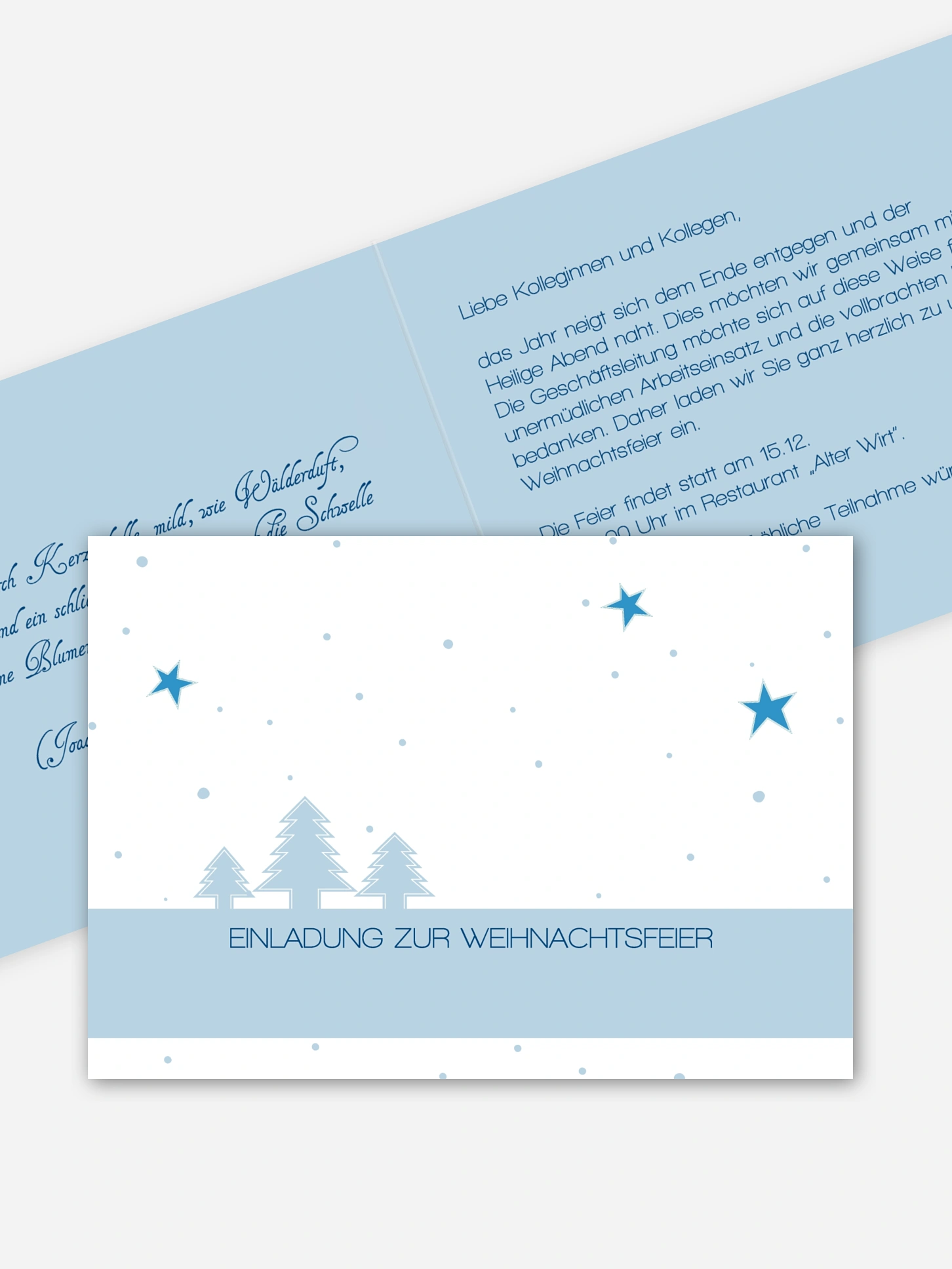 Weihnachtsfeier Winterlandschaft