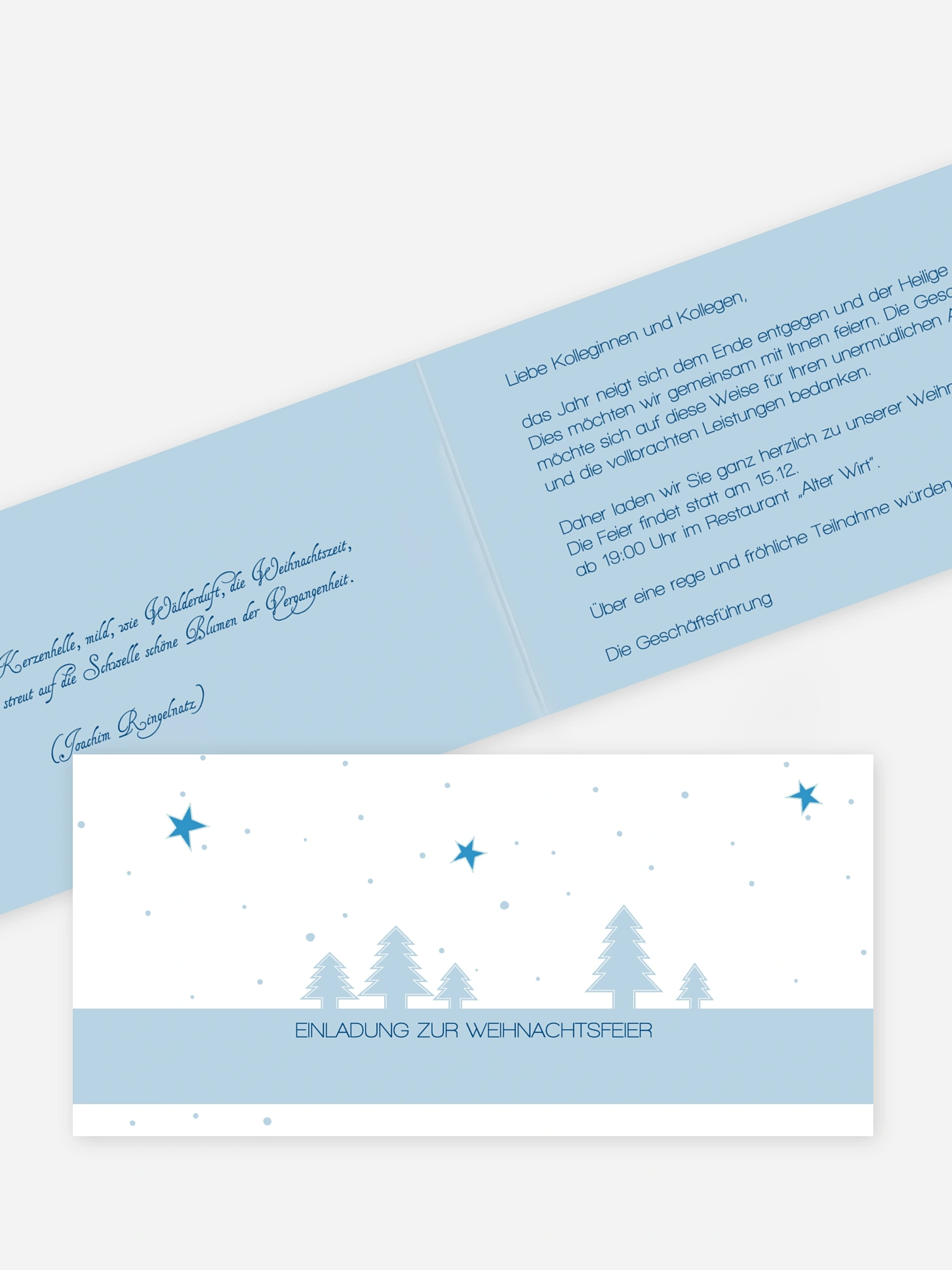 Weihnachtsfeier Winterlandschaft