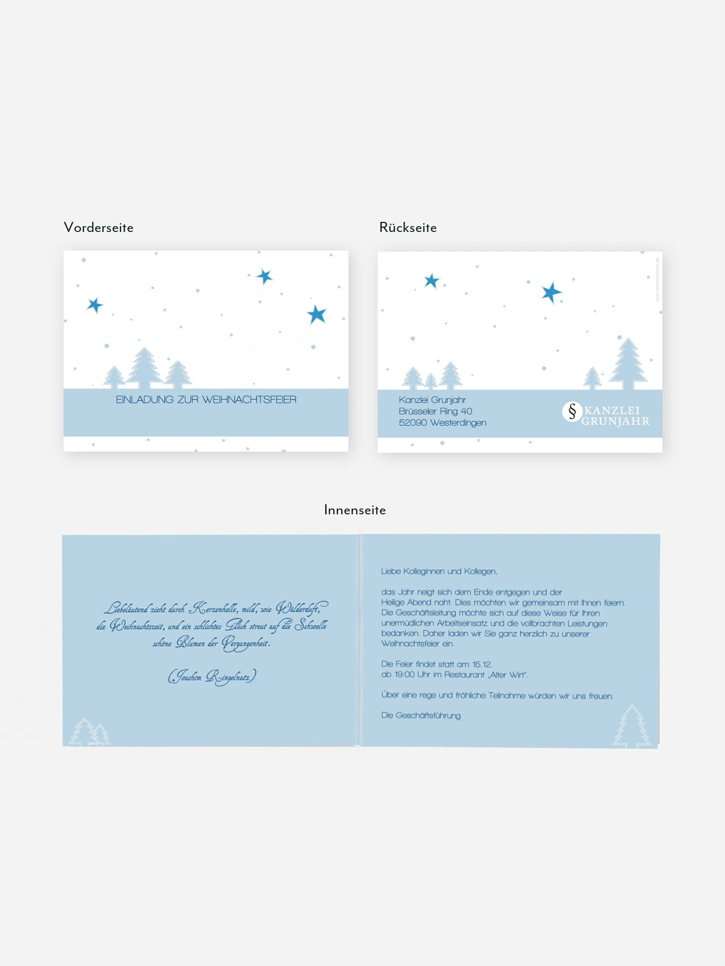 Weihnachtsfeier Winterlandschaft