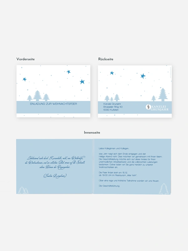 Weihnachtsfeier Winterlandschaft