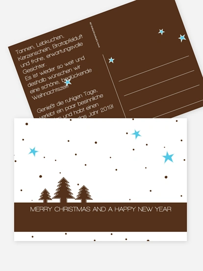 Weihnachtskarte Winterlandschaft