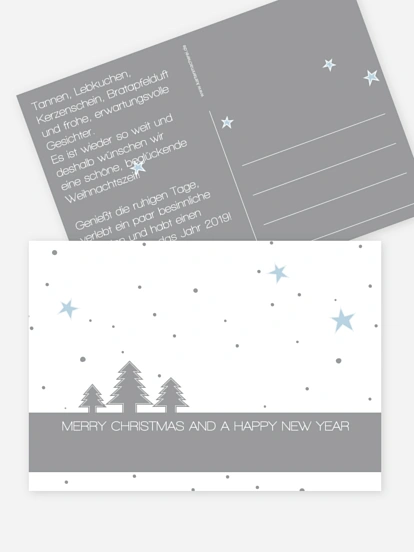 Weihnachtskarte Winterlandschaft