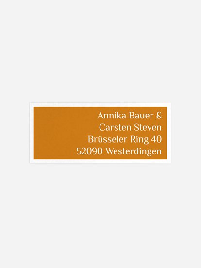 Absenderaufkleber Silberhochzeit Farbklar