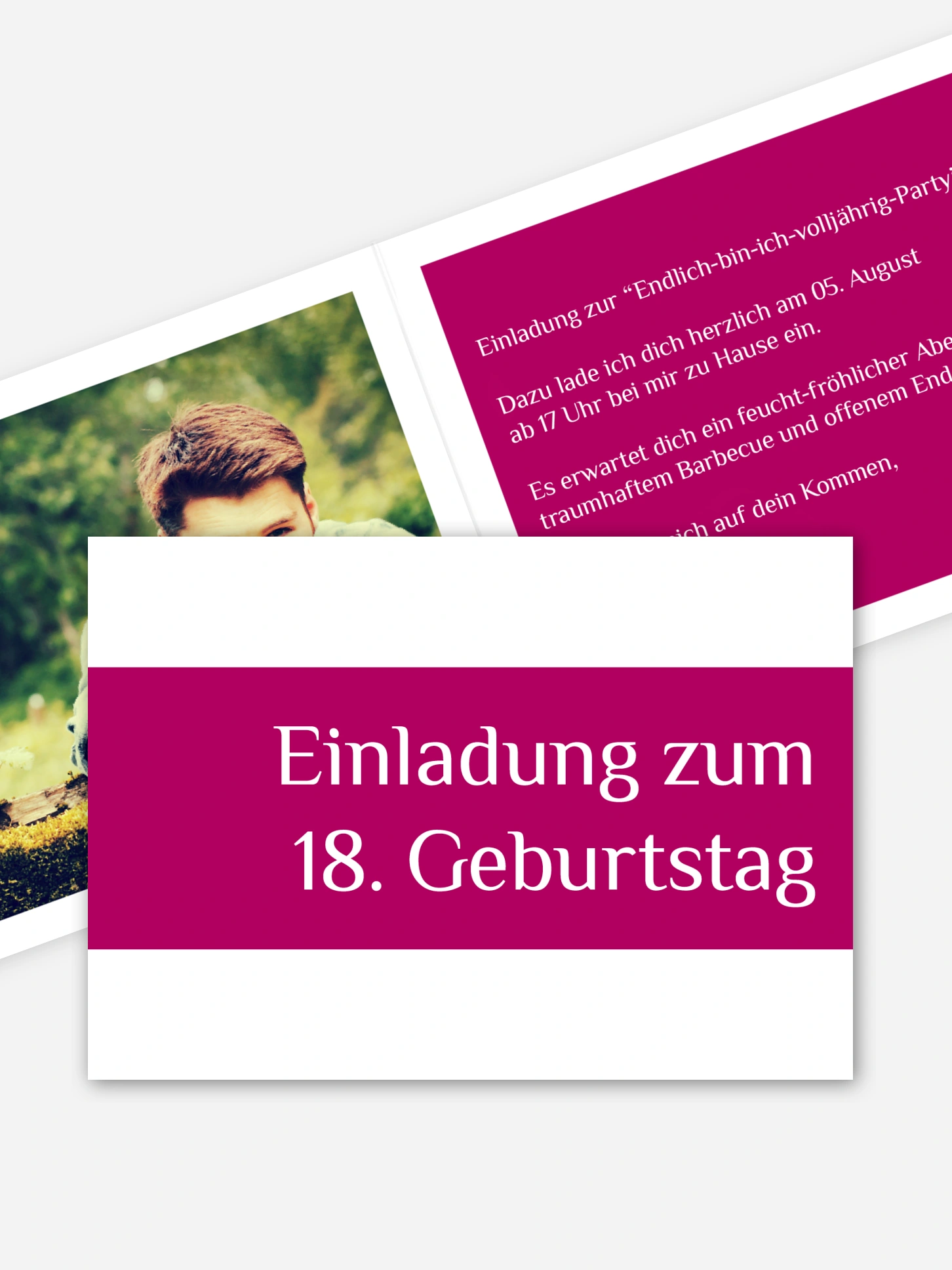 Einladung 18. Geburtstag Farbklar