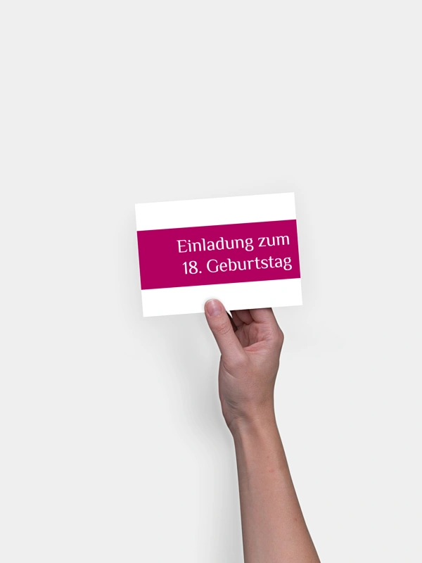 Einladung 18. Geburtstag Farbklar