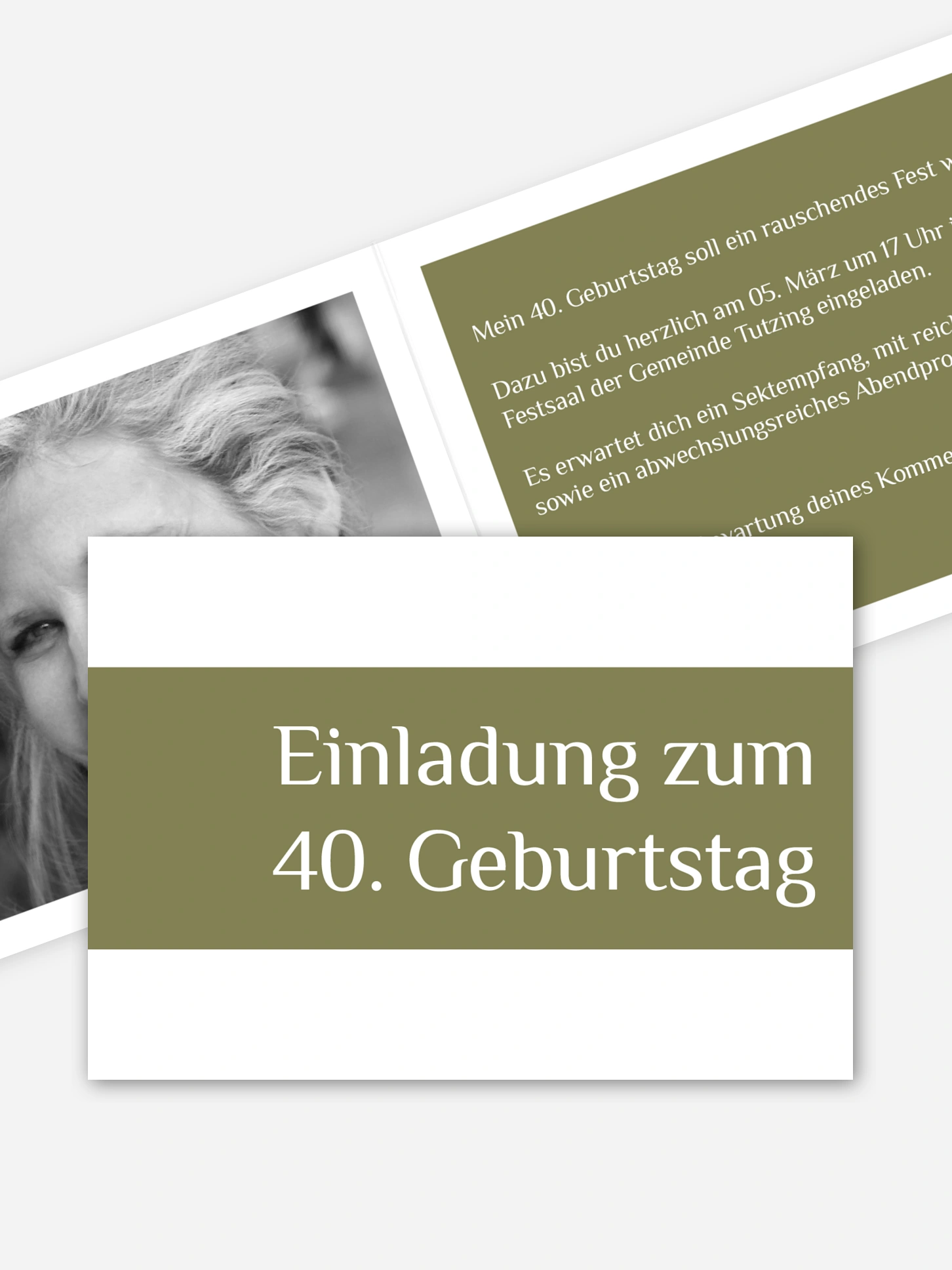 Einladung 40. Geburtstag Farbklar