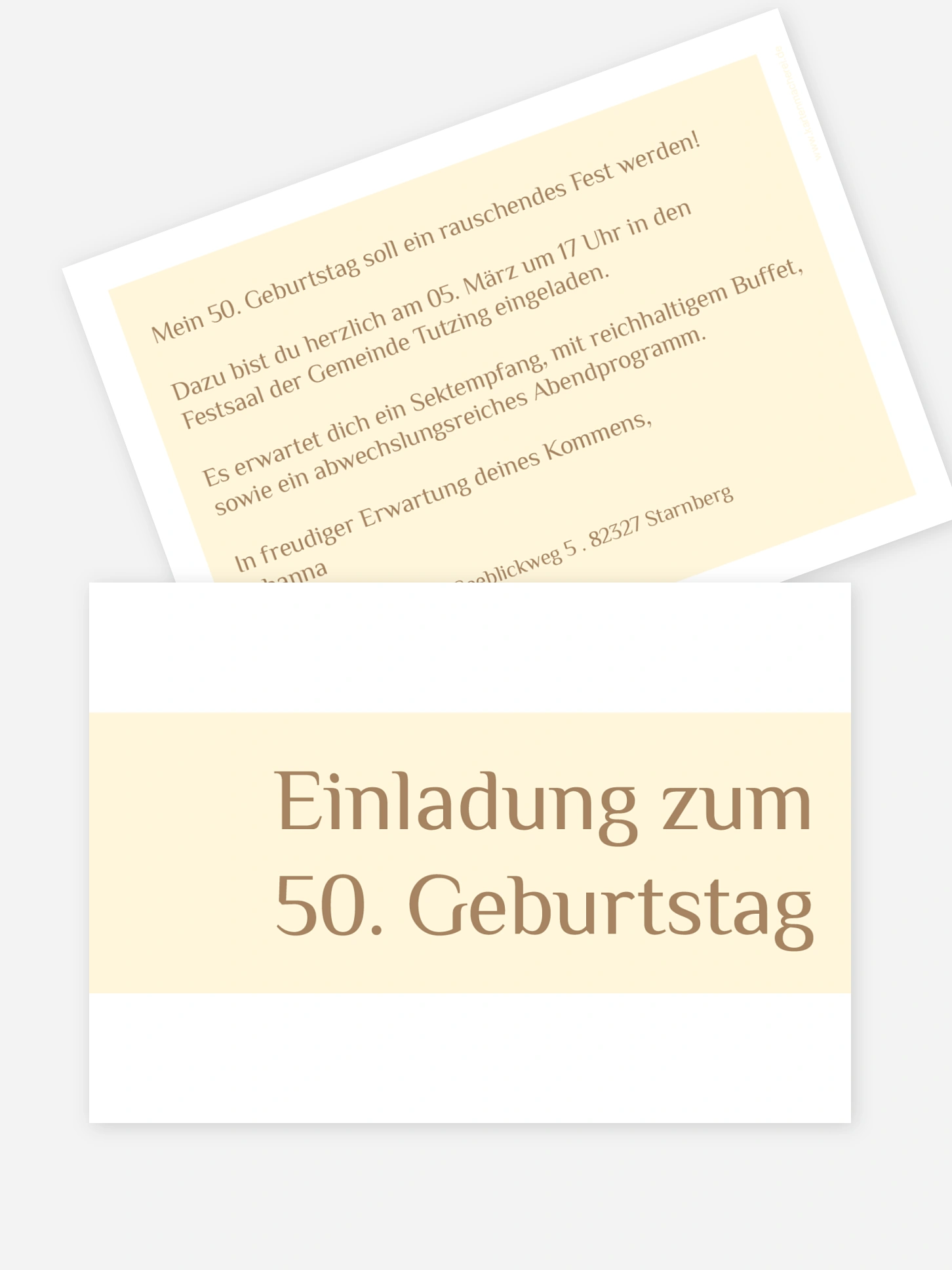 Einladung 50. Geburtstag Farbklar