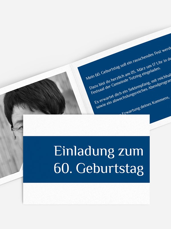 Einladung 60. Geburtstag Farbklar