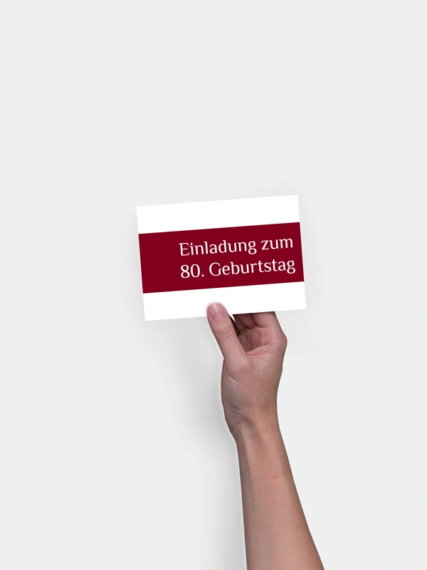 Einladung 80. Geburtstag Farbklar