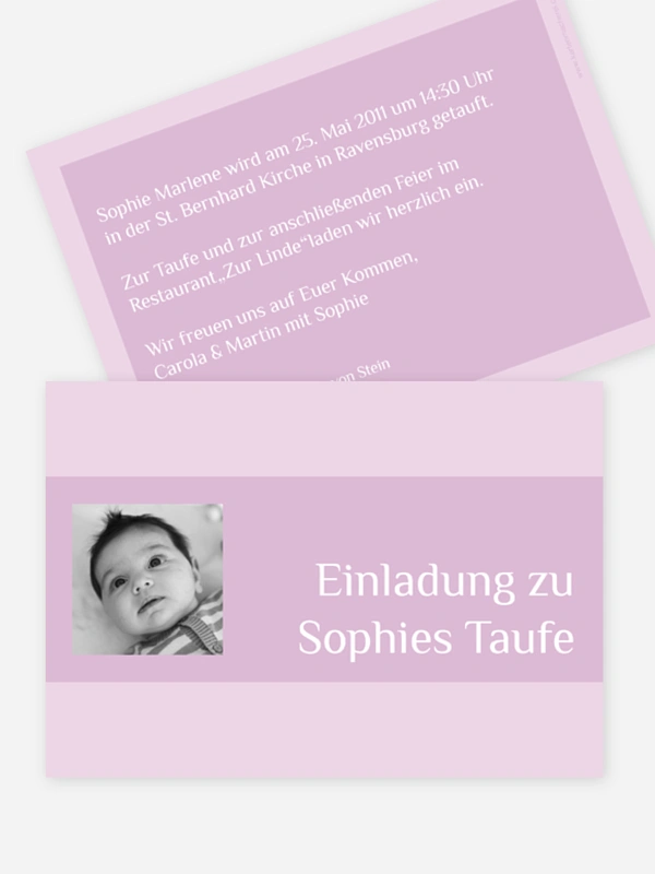 Taufeinladung Farbklar