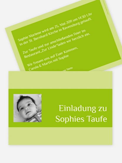 Taufeinladung Farbklar