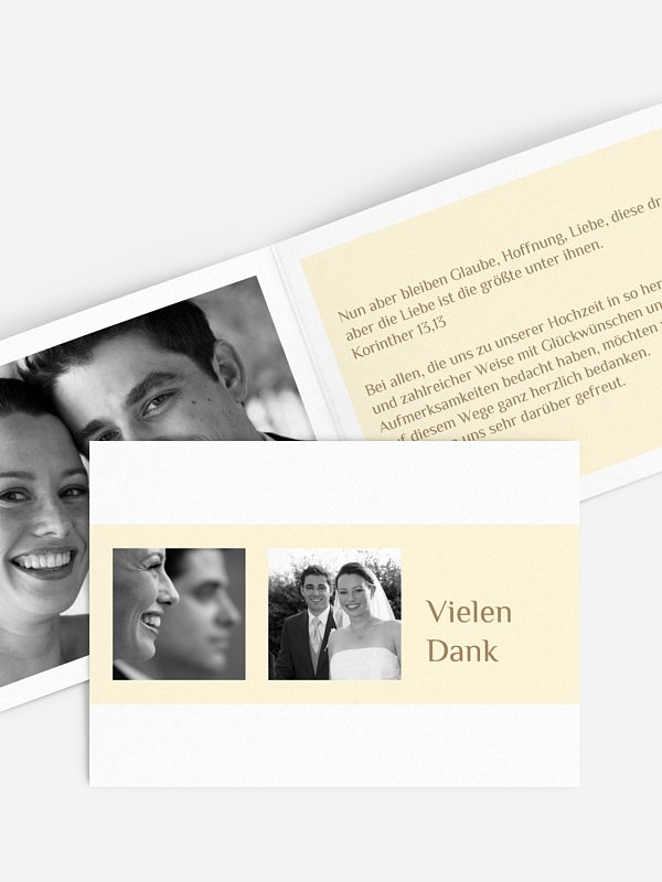Dankeskarte Hochzeit Farbklar