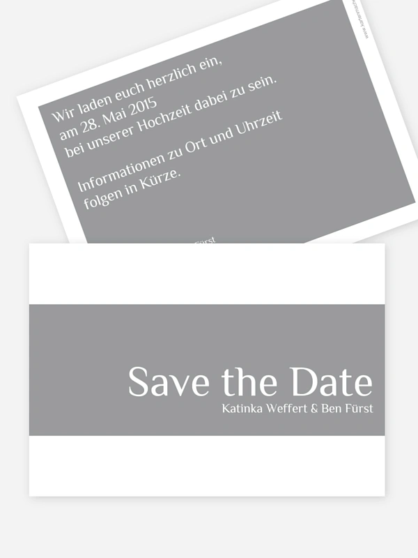 Save-the-Date Karte Farbklar