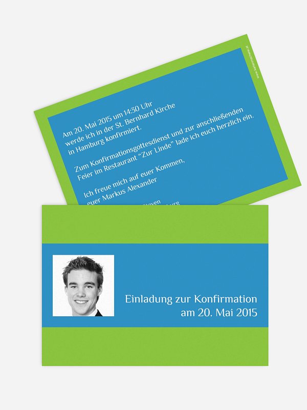 Konfirmationseinladung Farbklar