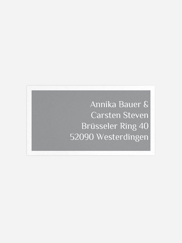Empfängeraufkleber Hochzeit Farbklar