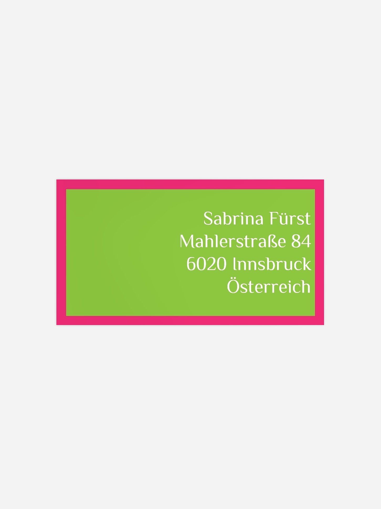 Empfängeraufkleber Einschulung Farbklar