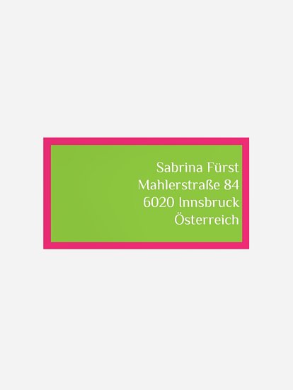 Empfängeraufkleber Einschulung Farbklar