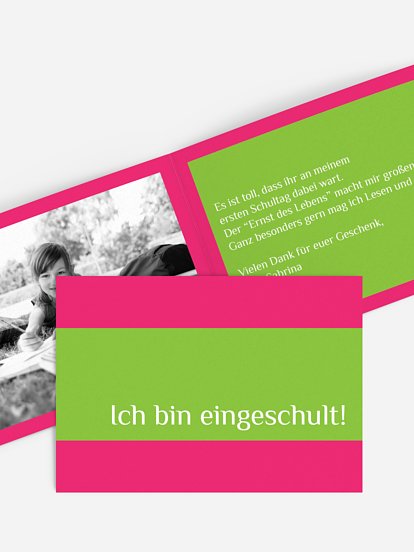 Danksagung Einschulung Farbklar