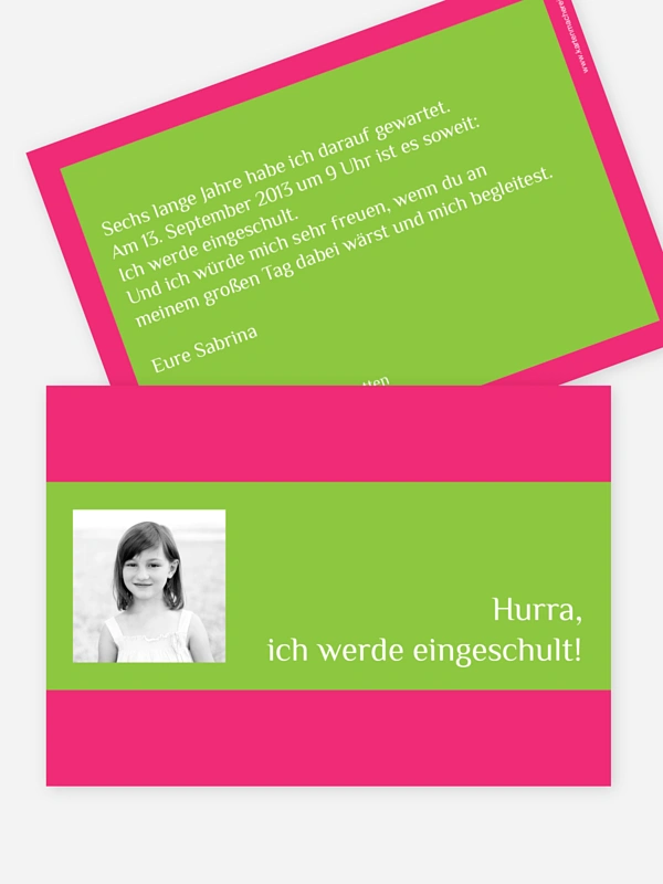 Einladung Einschulung Farbklar