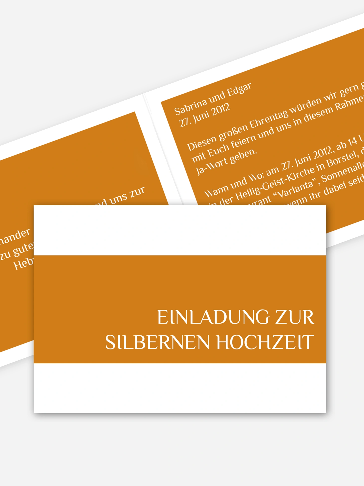 Einladung zur Silberhochzeit Farbklar