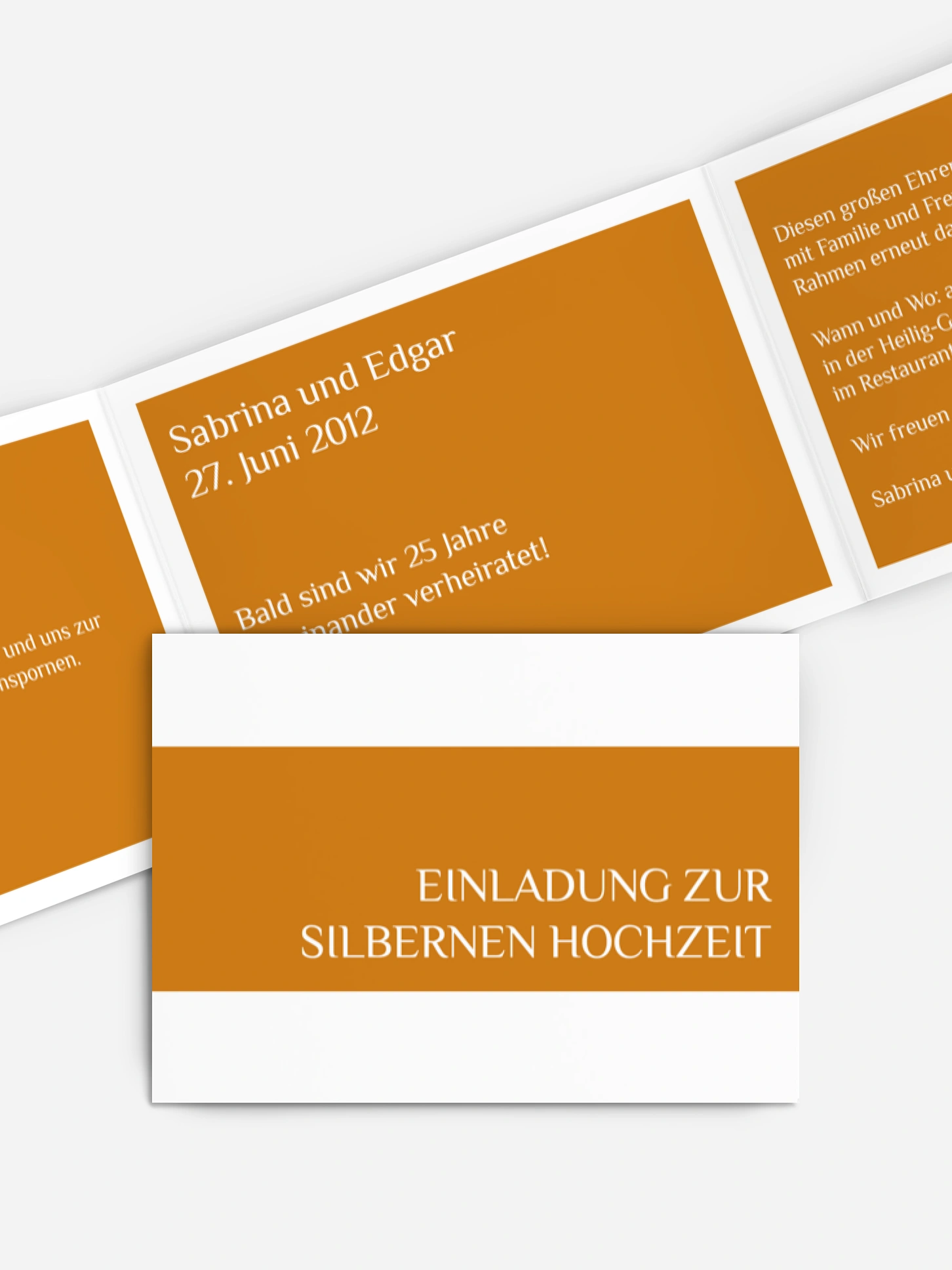 Einladung zur Silberhochzeit Farbklar