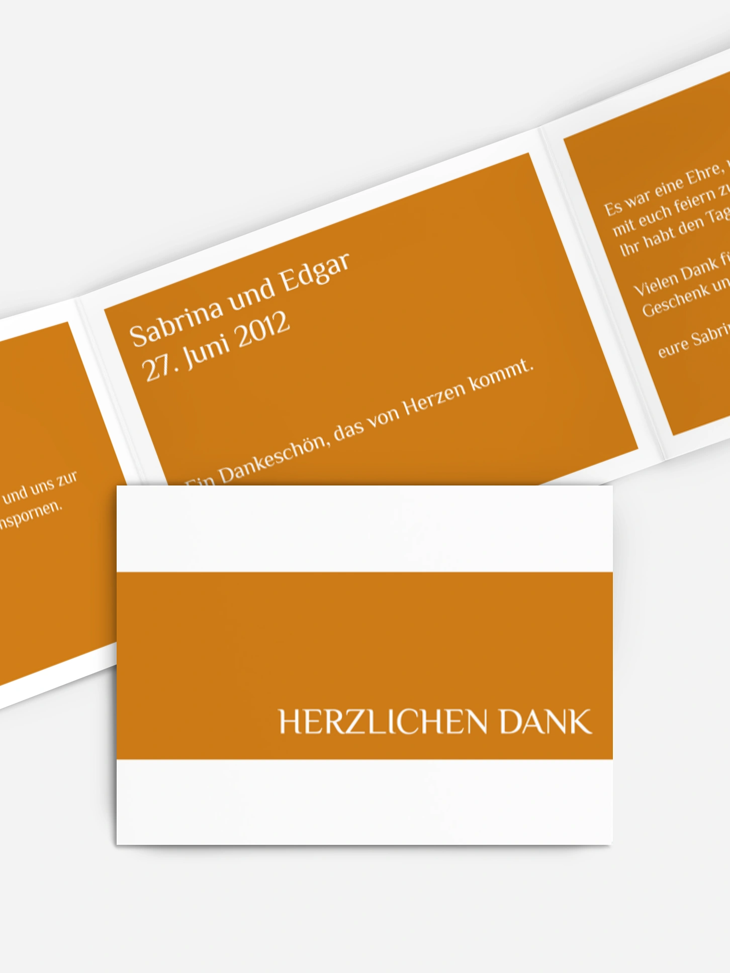 Danksagung zur Silberhochzeit Farbklar
