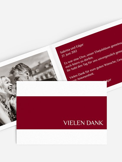 Danksagung zur Silberhochzeit Farbklar