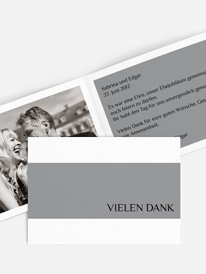 Danksagung zur Silberhochzeit Farbklar